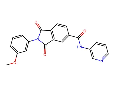 2-(3-methoxyphenyl)-1,3-dioxo-N-pyridin-3-ylisoindole-5-carboxamide structure