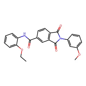 N-(2-ethoxyphenyl)-2-(3-methoxyphenyl)-1,3-dioxoisoindole-5-carboxamide structure