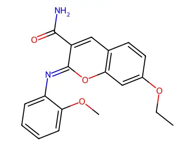 (2Z)-7-ethoxy-2-[(2-methoxyphenyl)imino]-2H-chromene-3-carboxamide structure