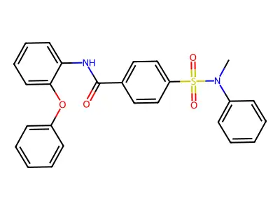 4-[methyl(phenyl)sulfamoyl]-N-(2-phenoxyphenyl)benzamide structure