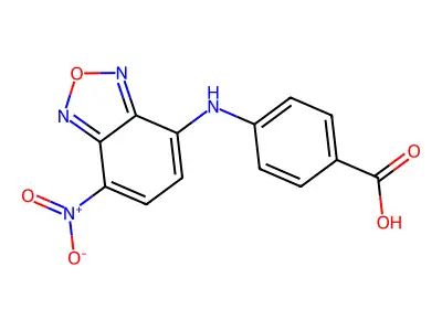 4-(7-Nitro-benzo[1,2,5]oxadiazol-4-ylamino)-benzoic acid structure