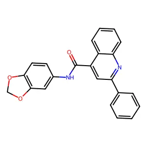 N-(1,3-benzodioxol-5-yl)-2-phenylquinoline-4-carboxamide structure