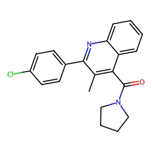 [2-(4-Chlorophenyl)-3-methylquinolin-4-yl]-pyrrolidin-1-ylmethanone structure