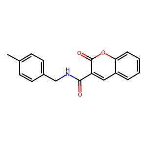N-(4-methylbenzyl)-2-oxo-2H-chromene-3-carboxamide structure