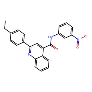 2-(4-ethylphenyl)-N-(3-nitrophenyl)quinoline-4-carboxamide structure