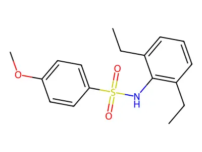 N-(2,6-diethylphenyl)-4-methoxybenzenesulfonamide structure