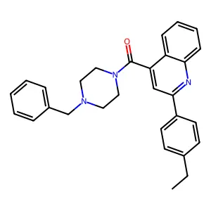 (4-Benzylpiperazin-1-yl)-[2-(4-ethylphenyl)quinolin-4-yl]methanone structure