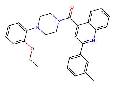 [4-(2-Ethoxyphenyl)piperazin-1-yl]-[2-(3-methylphenyl)quinolin-4-yl]methanone structure