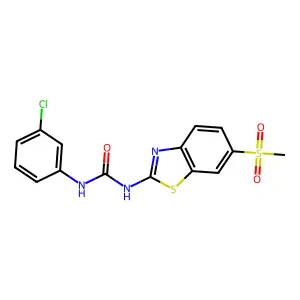 1-(3-Chloro-phenyl)-3-(6-methanesulfonyl-benzothiazol-2-yl)-urea structure
