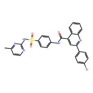 2-(4-bromophenyl)-N-[4-[(4-methylpyrimidin-2-yl)sulfamoyl]phenyl]quinoline-4-carboxamide structure