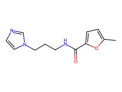 N-(3-imidazol-1-ylpropyl)-5-methylfuran-2-carboxamide structure