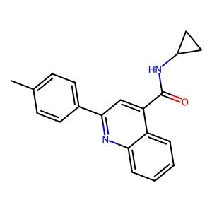 N-cyclopropyl-2-(4-methylphenyl)quinoline-4-carboxamide structure