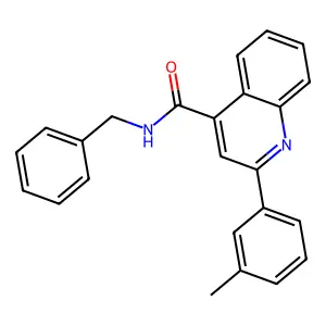 N-苄基-2-(3-甲基苯基)喹啉-4-甲酰胺 structure