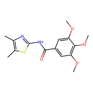 N-(4,5-dimethyl-1,3-thiazol-2-yl)-3,4,5-trimethoxybenzamide structure