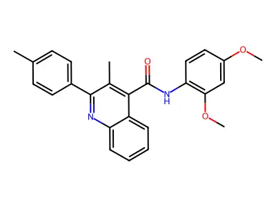 N-(2,4-dimethoxyphenyl)-3-methyl-2-(4-methylphenyl)quinoline-4-carboxamide structure