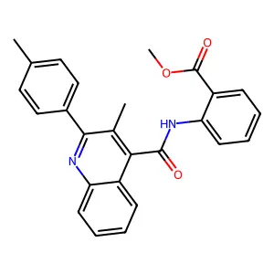 Methyl 2-[[3-methyl-2-(4-methylphenyl)quinoline-4-carbonyl]amino]benzoate structure