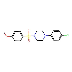 1-(4-Chlorophenyl)-4-[(4-methoxyphenyl)sulfonyl]piperazine structure