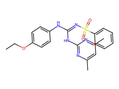 2-(Benzenesulfonyl)-1-(4,6-dimethylpyrimidin-2-yl)-3-(4-ethoxyphenyl)guanidine structure