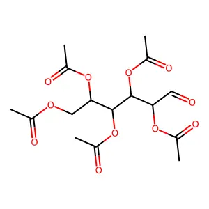 2,3,4,5,6-Penta-O-acetyl-D-glucose structure