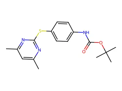 tert-butyl N-[4-(4,6-dimethylpyrimidin-2-yl)sulfanylphenyl]carbamate structure