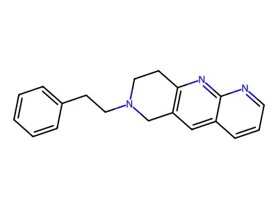 7-(2-phenylethyl)-8,9-dihydro-6H-pyrido[4,3-b][1,8]naphthyridine structure