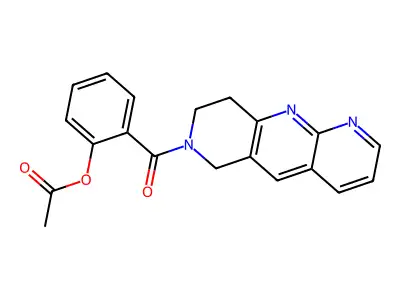 [2-(8,9-dihydro-6H-pyrido[4,3-b][1,8]naphthyridine-7-carbonyl)phenyl] acetate structure