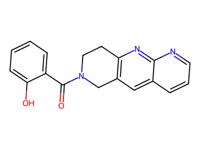8,9-dihydro-6H-pyrido[4,3-b][1,8]naphthyridin-7-yl-(2-hydroxyphenyl)methanone structure