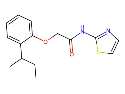 2-[2-(butan-2-yl)phenoxy]-N-(1,3-thiazol-2-yl)acetamide structure