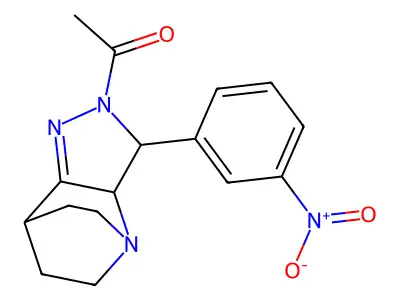 1-(3-(3-nitrophenyl)-3,3a,6,7-tetrahydro-4,7-ethanopyrazolo[4,3-b]pyridin-2(5H)-yl)ethanone structure