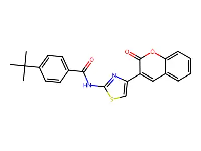 4-(tert-butyl)-N-(4-(2-oxo-2H-chromen-3-yl)thiazol-2-yl)benzamide structure