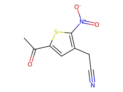 2-(5-Acetyl-2-nitrothiophen-3-yl)acetonitrile structure