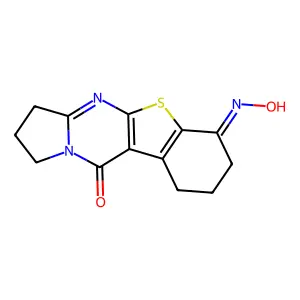 1,2,3,8-Tetrahydro[1]benzothieno[2,3-d]pyrrolo[1,2-a]pyrimidine-6,10(7H,9H)-dione 6-oxime structure