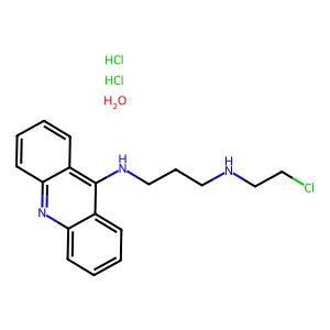 1,3-Propanediamine, N-9-acridinyl-N'-(2-chloroethyl)-, dihydrochloride, hydrate structure