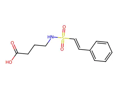 4-[[(E)-2-phenylethenyl]sulfonylamino]butanoic acid structure