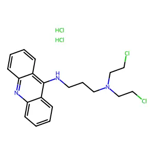 1,3-Propanediamine, N'-9-acridinyl-N,N-bis(2-chloroethyl)-, dihydrochloride structure