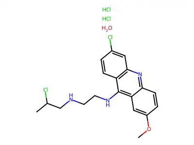 N'-(6-chloro-2-methoxyacridin-9-yl)-N-(2-chloropropyl)ethane structure