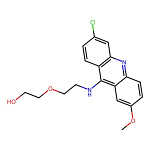 2-[2-[(6-Chloro-2-methoxyacridin-9-yl)amino]ethoxy]ethanol structure
