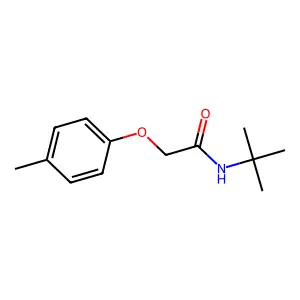 N-tert-butyl-2-(4-methylphenoxy)acetamide structure