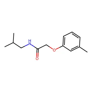 2-(3-methylphenoxy)-N-(2-methylpropyl)acetamide structure