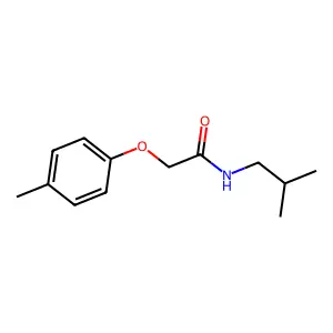2-(4-methylphenoxy)-N-(2-methylpropyl)acetamide structure