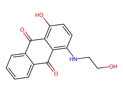 1-Hydroxy-4-((2-hydroxyethyl)amino)anthraquinone structure
