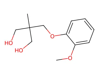 1,3-Propanediol, 2-((o-methoxyphenoxy)methyl)-2-methyl- structure