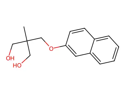 1,3-Propanediol, 2-methyl-2-((2-naphthyloxy)methyl)- structure