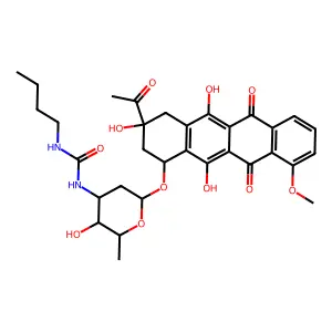 N-(Butylcarbamoyl)daunomycin structure