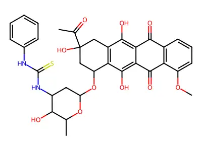 Daunomycin, 3-(3-phenyl-2-thio-ureido)- structure