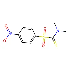 (Dimethylamino)(4-nitrobenzene-1-sulfonyl)methanethione structure