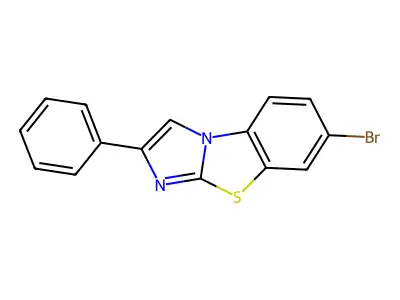 7-BROMO-2-PHENYLIMIDAZO[2,1-B]BENZOTHIAZOLE structure