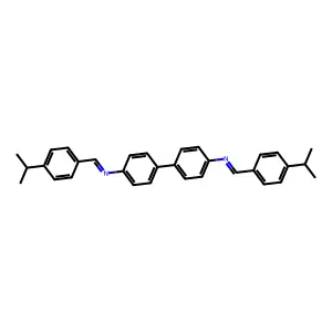 (N4E,N4'E)-N4,N4'-bis(4-isopropylbenzylidene)-[1,1'-biphenyl]-4,4'-diamine structure