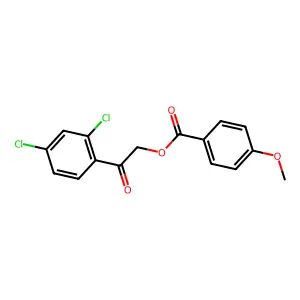 2-(2,4-Dichlorophenyl)-2-oxoethyl 4-methoxybenzoate structure