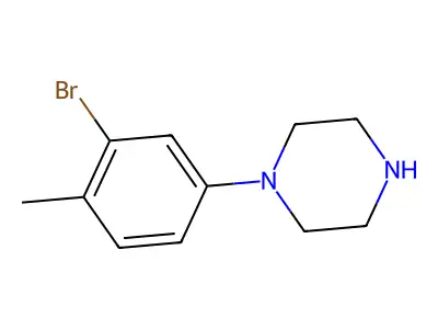 1-(3-Bromo-4-methylphenyl)piperazine structure